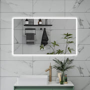 AICA Specchio da bagno  120 x 70 cm, dimmerabile, Funzione Memoria, antiappannamento, 3 colori