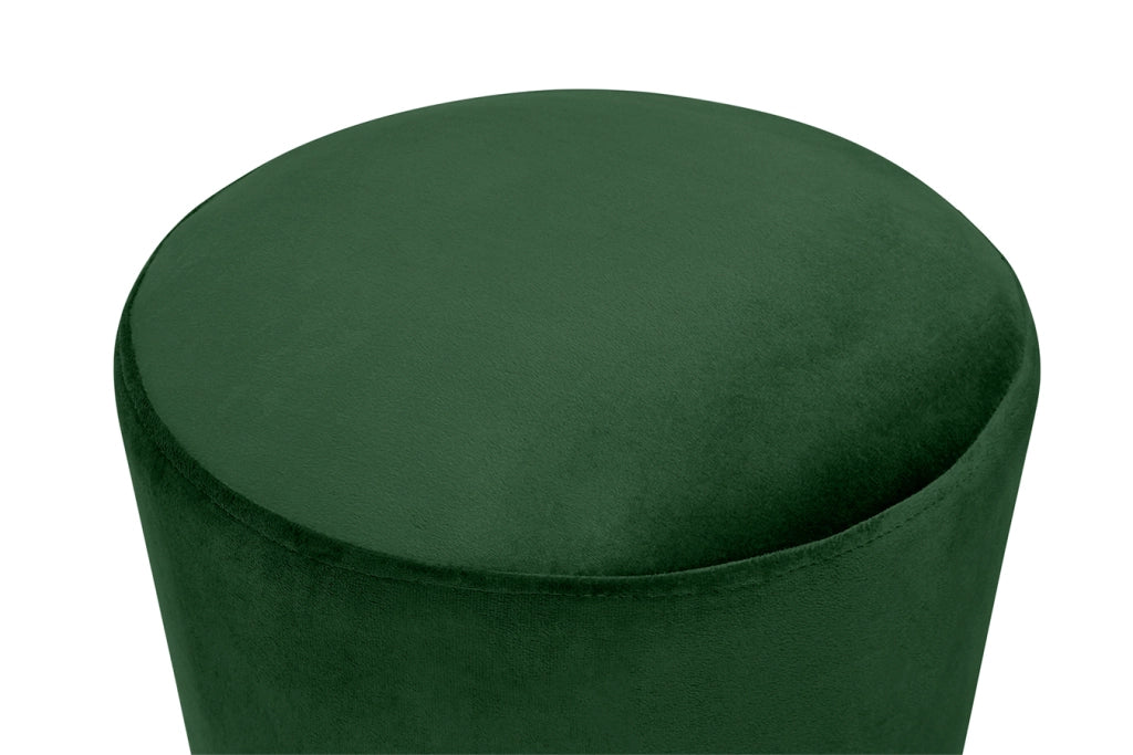 Pouf in velluto verde scuro, poggiapiedi – Zivago - PO30ZIBM