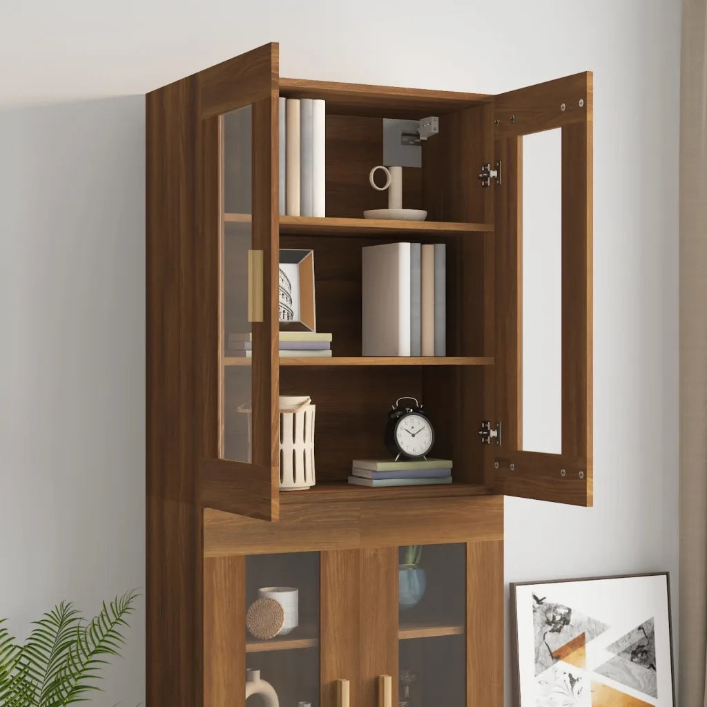 Armadietto Pensile a Parete Rovere Marrone 69,5x34x90 cm 817389