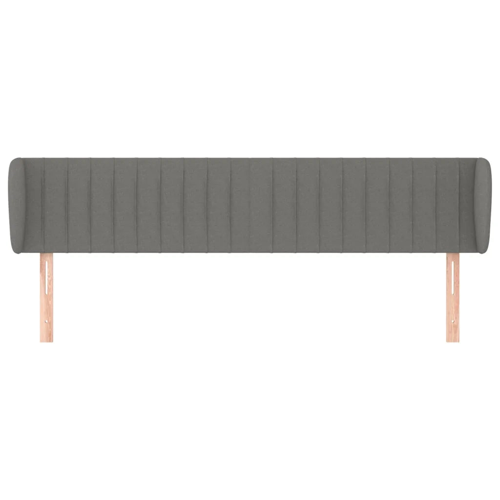 Testiera | Testata ad Orecchio Grigio Scuro 183x23x78/88 cm in Tessuto