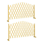 Set di 2 Pannelli per Recinzione da Giardino Estensibile in Legno ¨C Minimal ¨C 180x30x103 cm Naturale