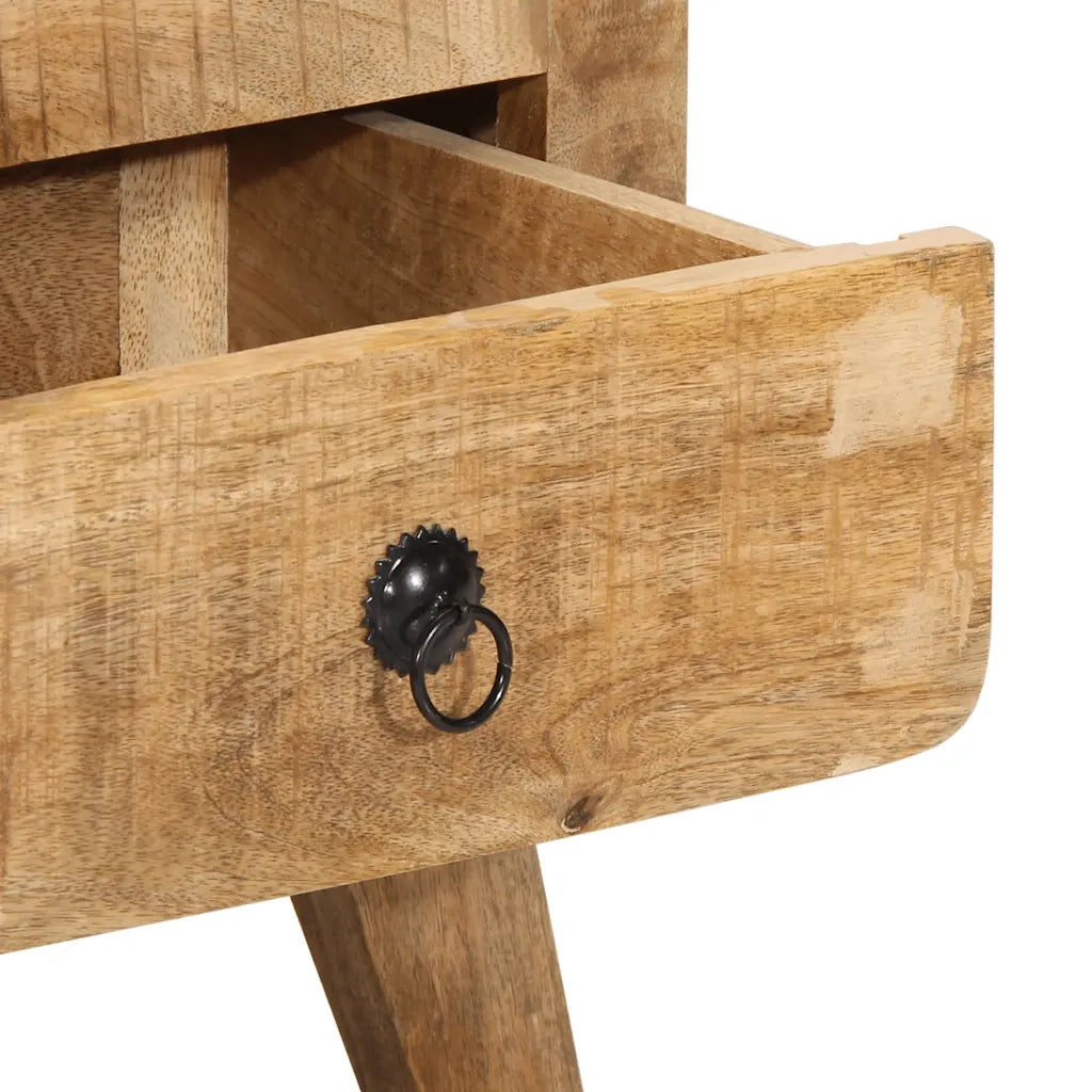 Comodini 2pz 40x32x46 cm in Legno Massello di Mango Grezzo 4104512
