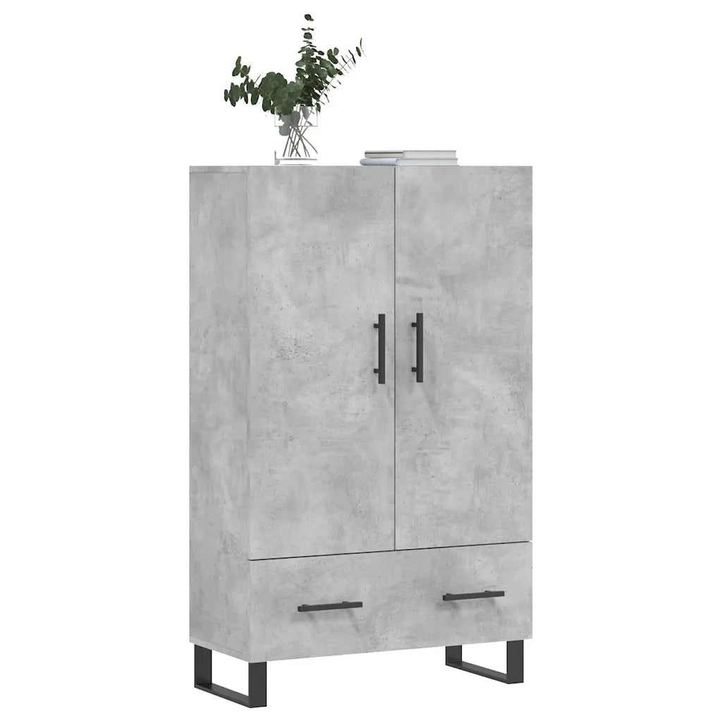 Credenza Grigio Cemento 69,5x31x115 cm in Legno Multistrato 828264
