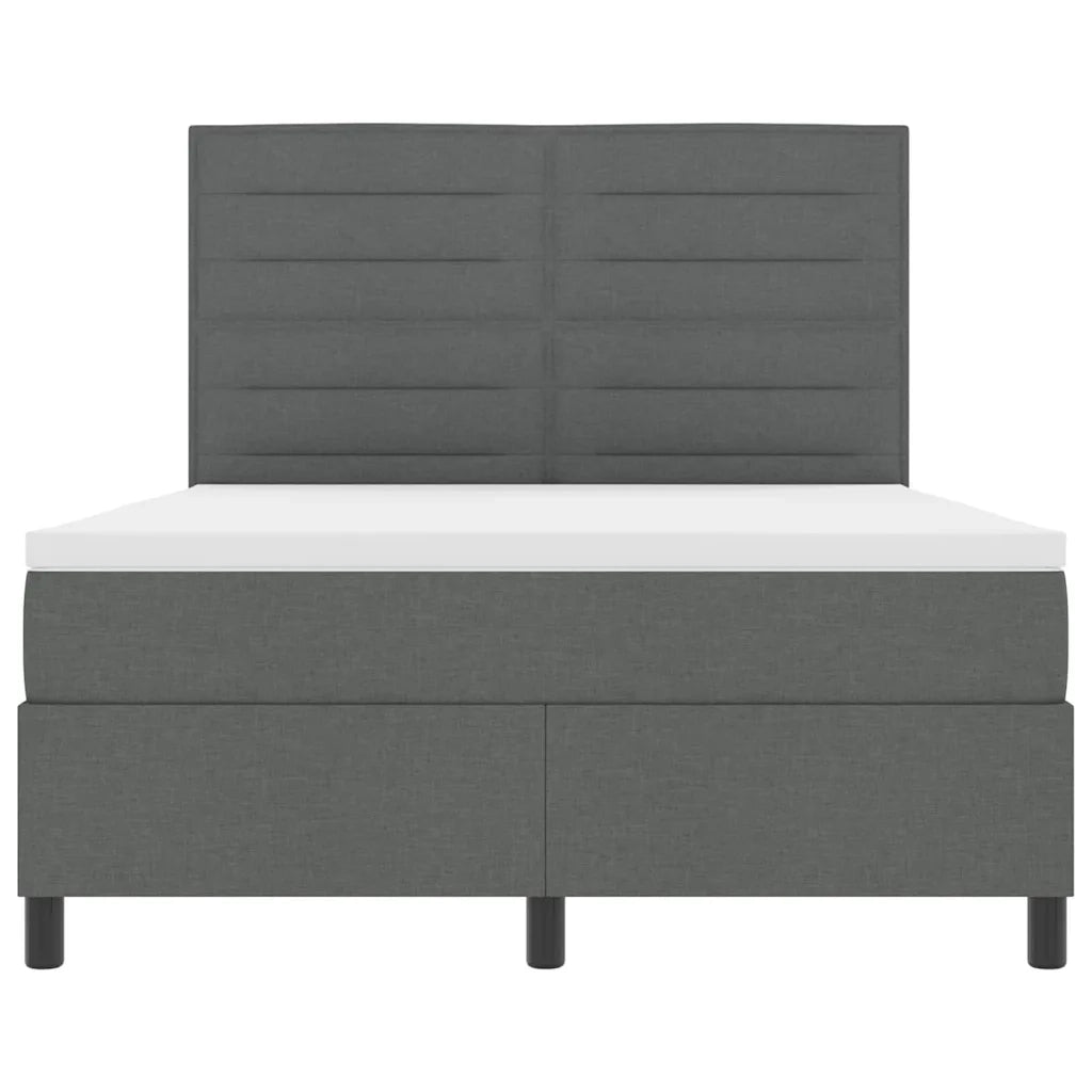 Letto a molle con materasso Grigio scuro 160 x 200 cm Tessuto 3339323
