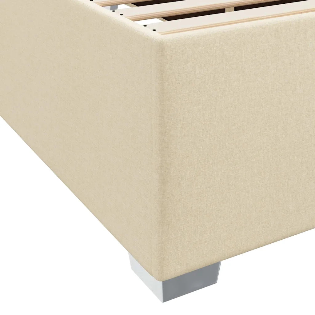 Struttura del letto con materasso Crema 120 x 190 cm Tessuto 3399178