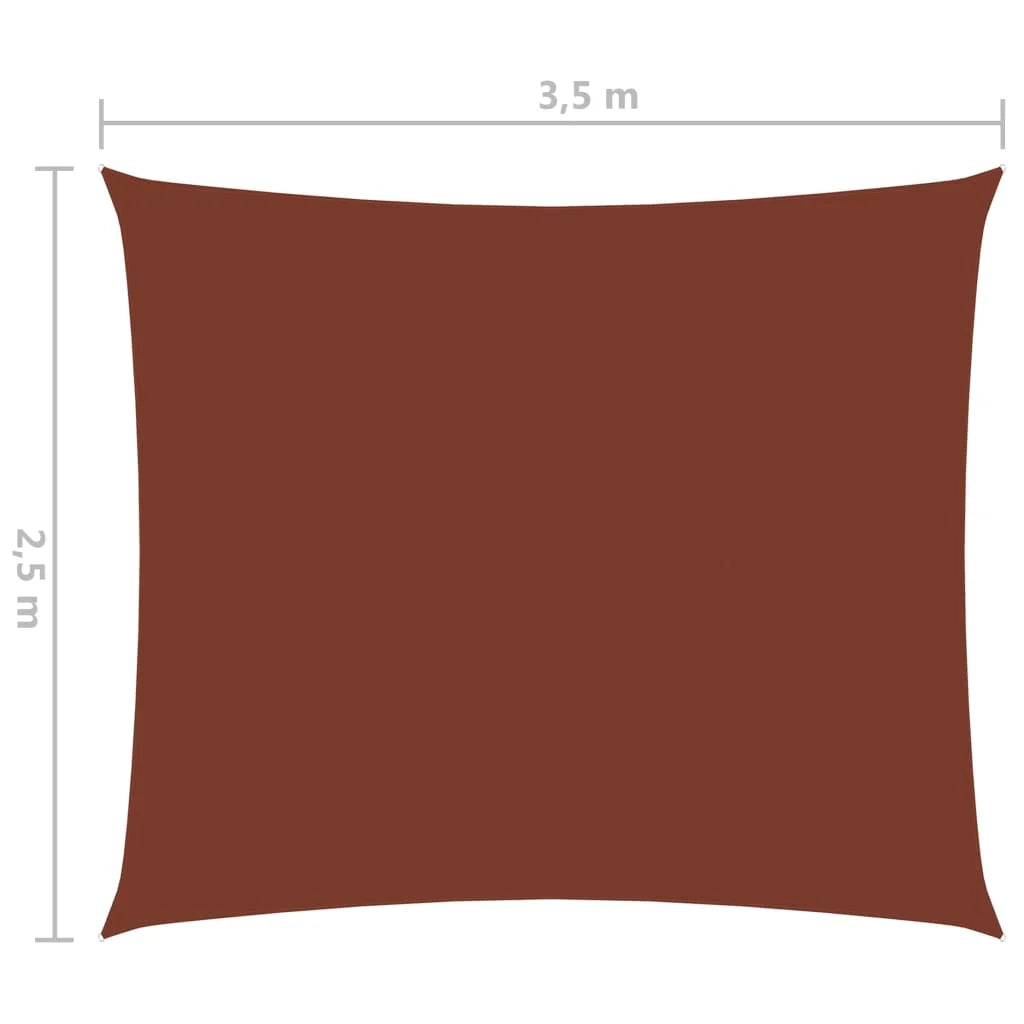 Vela ombreggiante rettangolare in tessuto Oxford 2,5 x 3,5 m terracotta 02_0009954