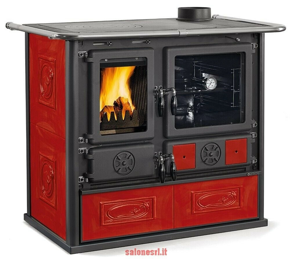 STUFA CUCINA A LEGNA NORDICA ROSA LIBERTY BORDEAUX DX
