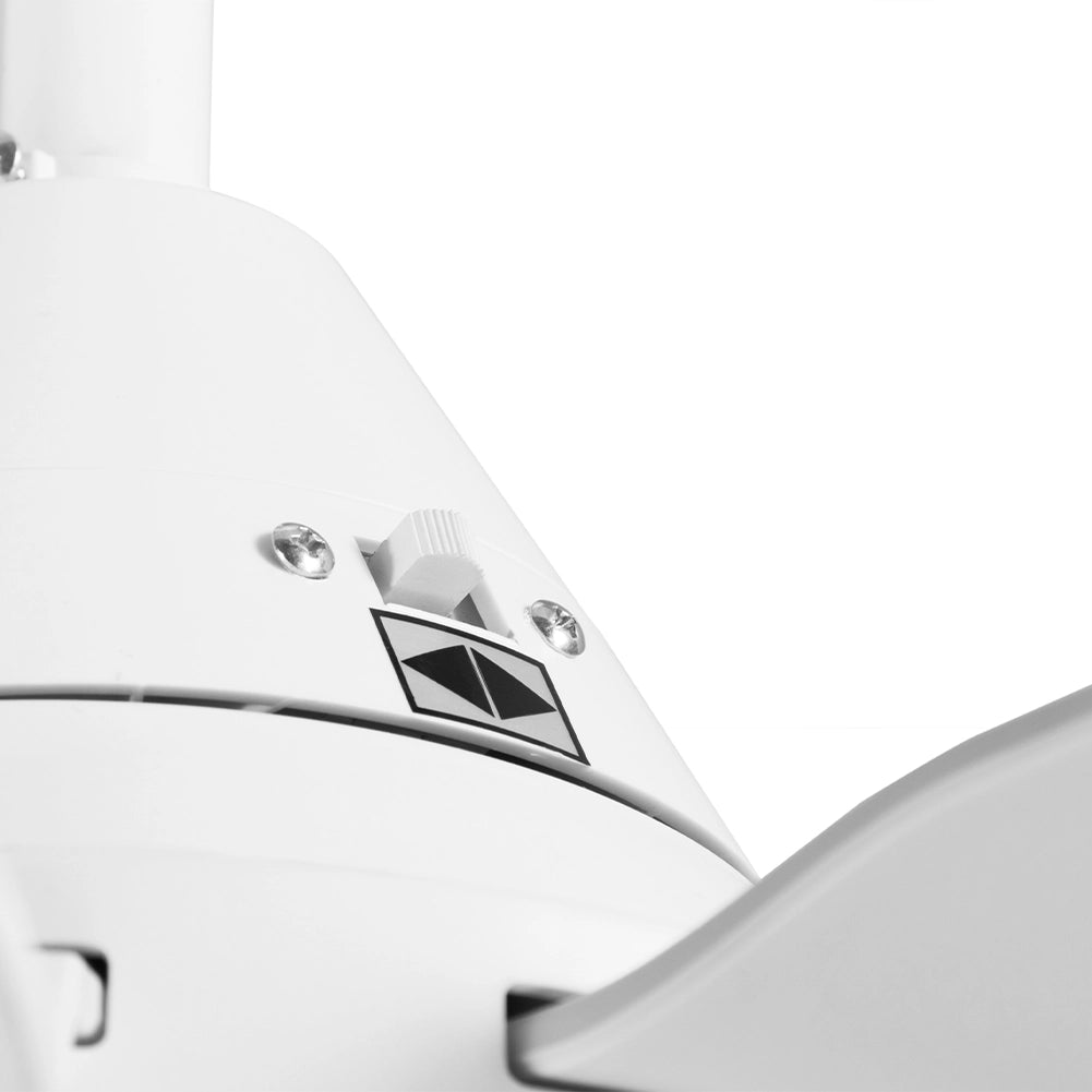 Ventilatore da Soffitto 5 Pale Lampada con Luce LED e Telecomando 76 cm Bianco
