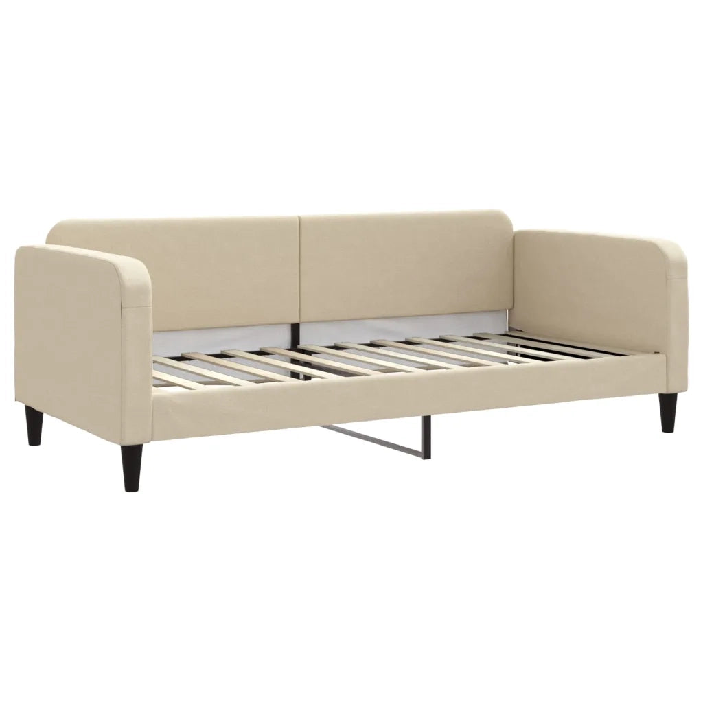Divano Letto con Letto Estraibile-Sofa Letto-Daybed Crema 90x200 cm in Tessuto 181436