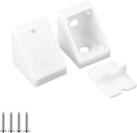 Plinti per mobili - 20 pezzi - Angoli - 90 gradi - Bianchi - In plastica - Duraturo e robusto - Adatti per mobili