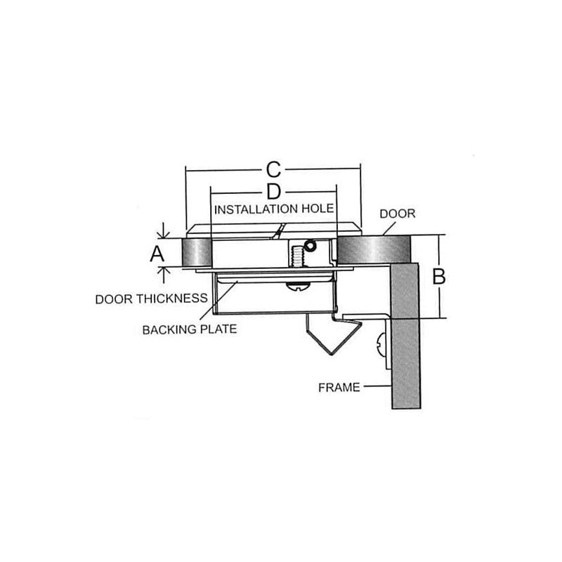 ALZAPAGLIOLO INOX 316 SENZA CHIAVE SLAM LATCH WITH LOCK