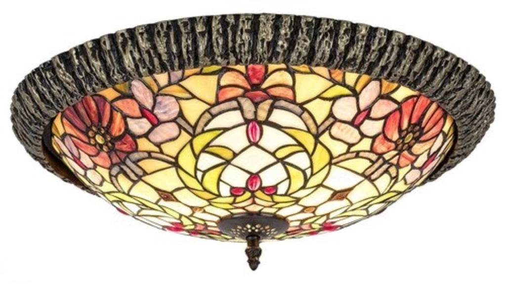 Plafoniera Tiffany Mirella 44cm 2xE27 bronzo Rabalux