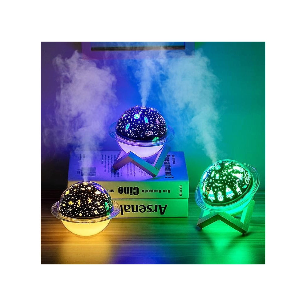Trade Shop - Umidificatore Ultrasuoni Lampada Luna Luce Led Aromaterapia Diffusore Proiettore -