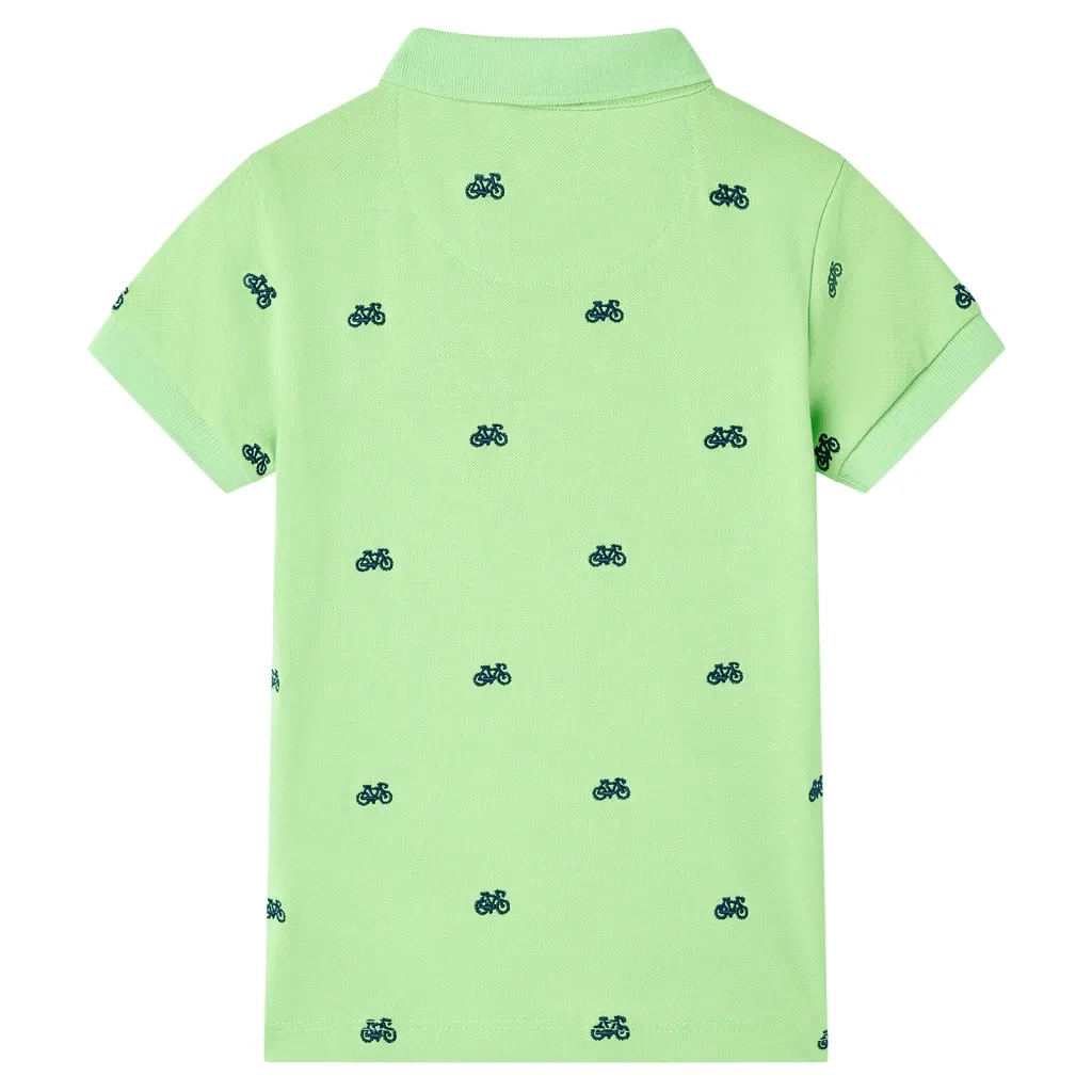 Polo da Bambino Verde Neon 104 12155