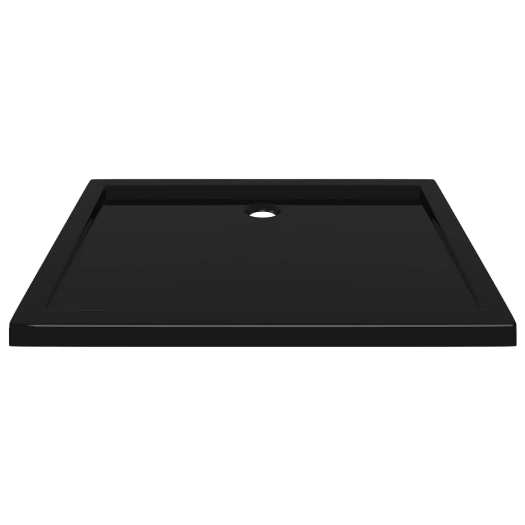 Piatto doccia base doccia piatto doccia bagno WC cabina doccia casa interno rettangolare ABS nero 70 x 90 cm 02_0001955