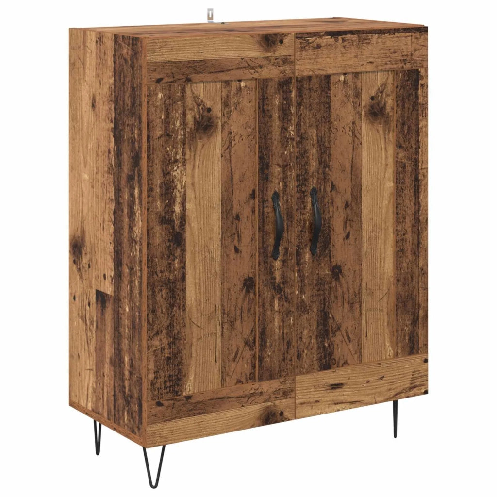 Credenza 2 pz-Set di 2 Buffet-Armadio da cucina Legno vecchio Legno ingegnerizzato e vetro 221501