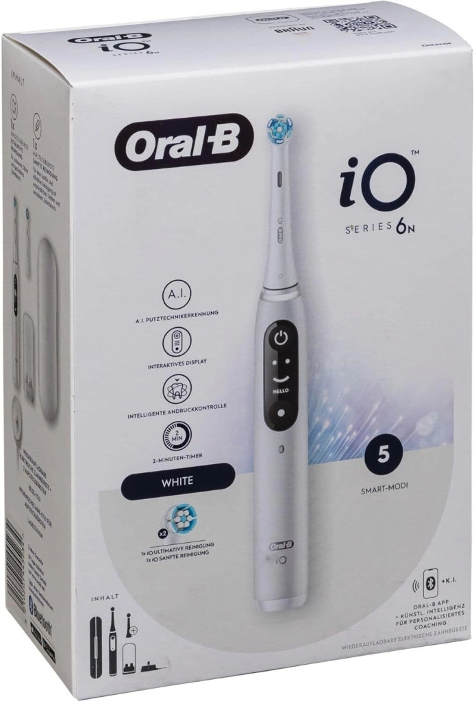 Oral-B 445234 iO Series 6 Spazzolino elettrico magnetico 5 modalita' autonomia 14 giorni colore Bianco