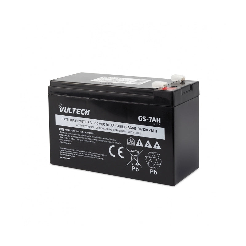 VULTECH GS-7AH REV. 2.3 - BATTERIA ERMETICA AL PIOMBO PER UPS DA 7A