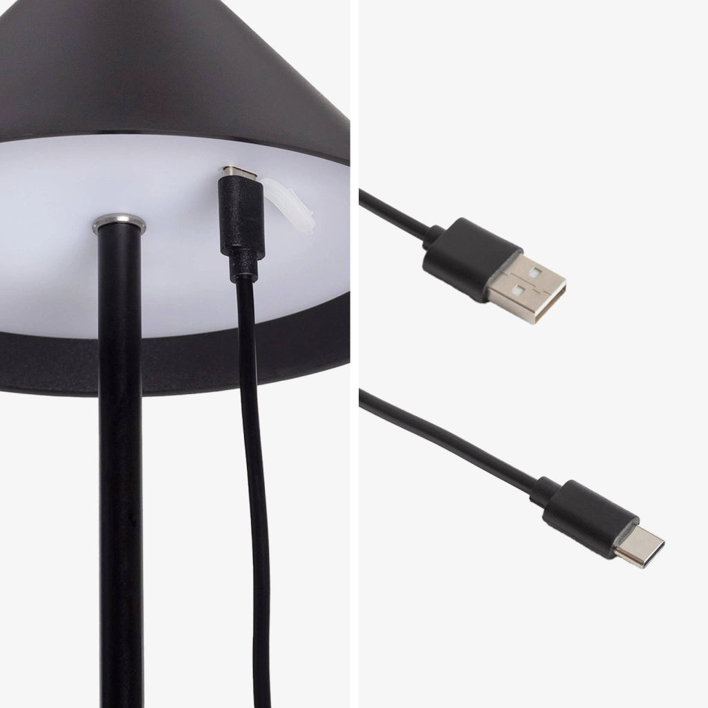 Lampada da tavolo led senza fili, 135cm, nero