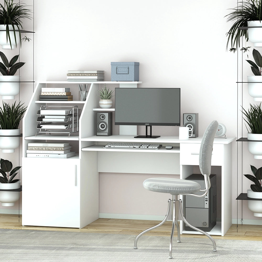 Vicco Scrivania Bianco 166 x 50.5 cm