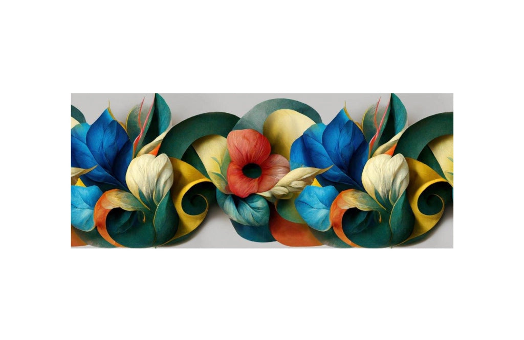 Tappeto Passatoia Cucina Antiscivolo Sottolavello Disegno Fiordaliso - 50x320 - Fiordaliso