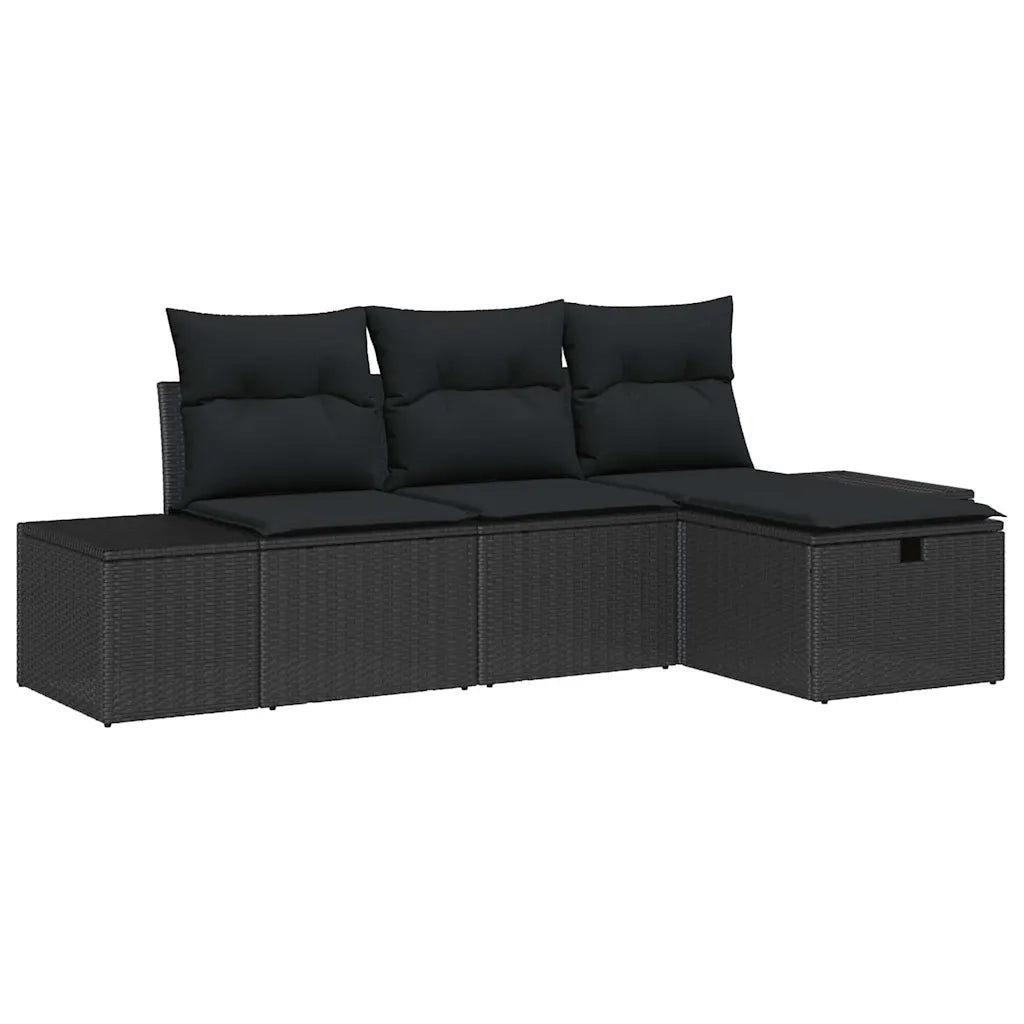 Set di divani con cuscino 4 pcs polyrattan