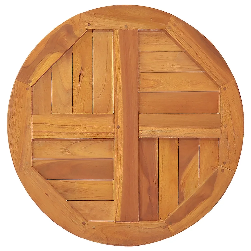 Piano Tavolo in Legno Massello di Teak Rotondo 2,5 cm 90 cm 48987
