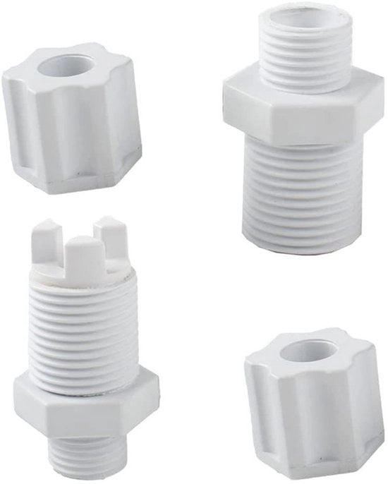 Adattatore - Accessori per piscine - Adatto per Hayward CLX220 2 valvole di ritorno e 2 connettori di ingresso CLX220EA, bianco