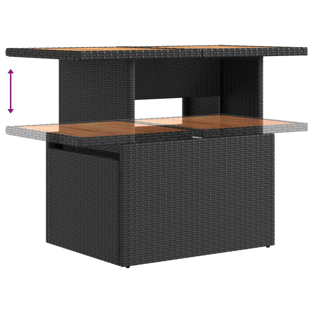 Set da pranzo per esterni 5 pz Nero 3422407