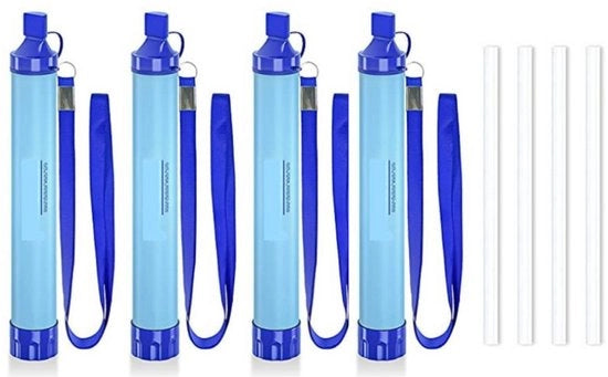 Set di Purificazione Acqua per Emergenza - Kit da 4 pezzi - Apparecchio di Purificazione Acqua - Onda di Purificazione Acqua per Outdoor e Kit di Emergenza in Casa - Acqua Potabile - Capacità Totale 6000L