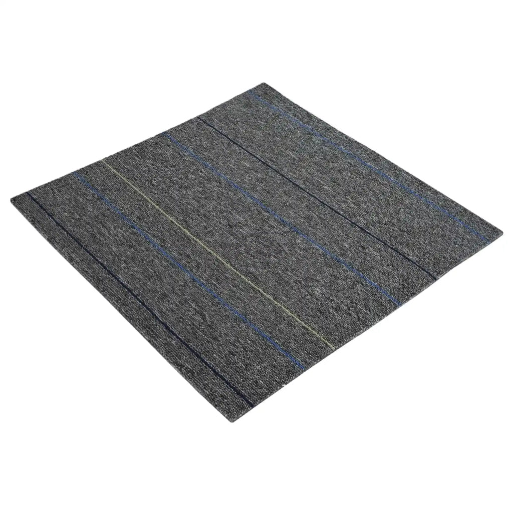 Piastrella per Tappeto Grigio Medio con Strisce 50 x 50 cm CFW2485840