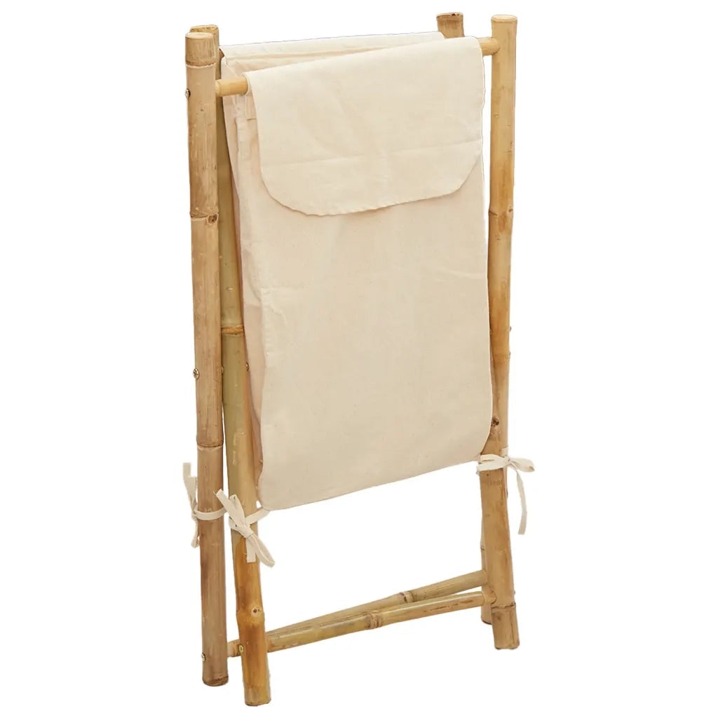 Cesto per Biancheria Bianco Crema 41,5x36x63,5 cm in Bamb¨´ CFW1699155