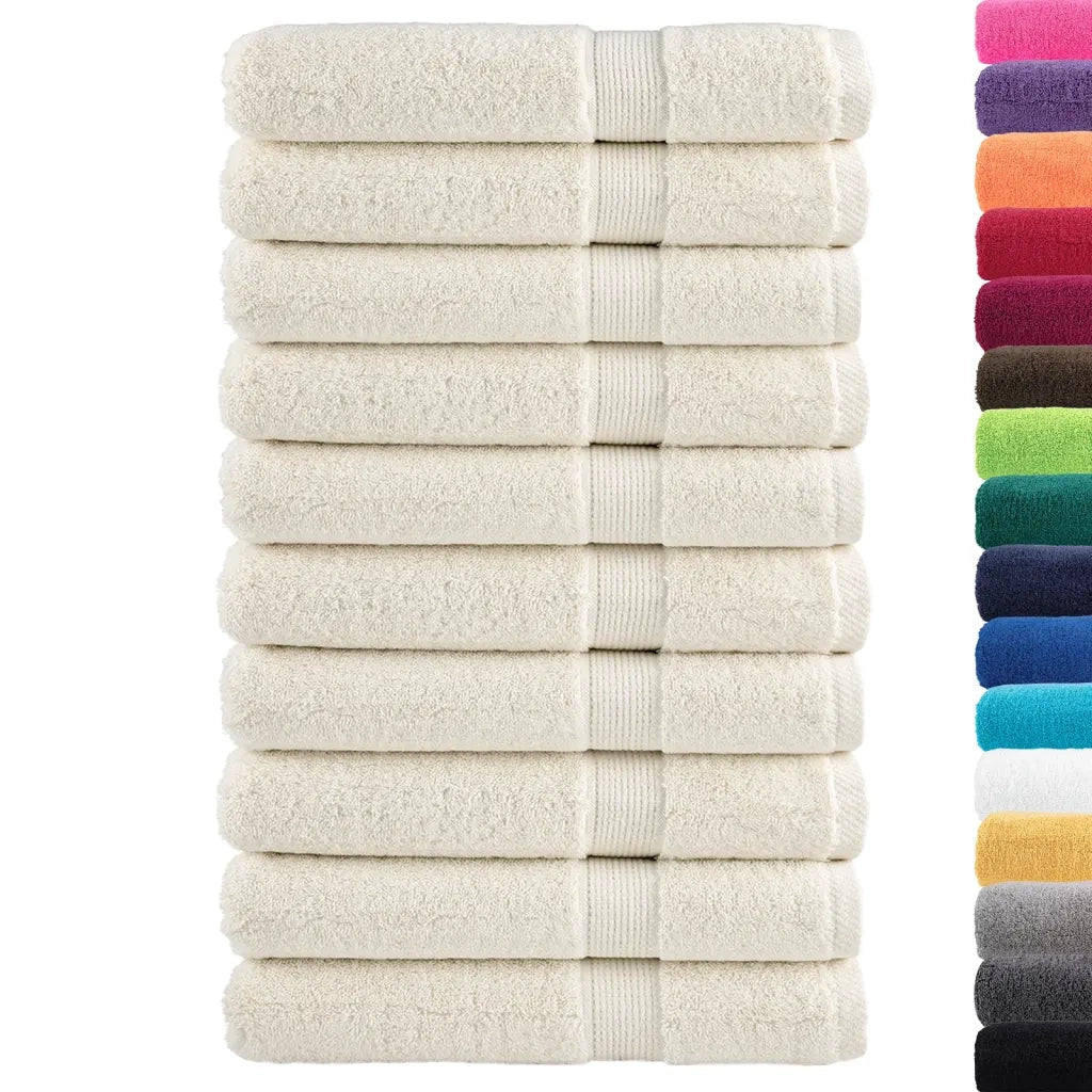 Asciugamani per Sauna SOLUND 10 pz | Teli per bagno Crema 80x200cm 600 g/m2
