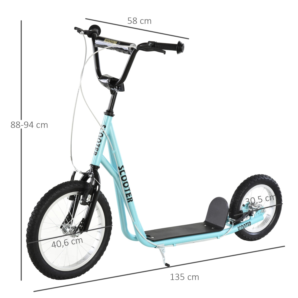 Trottinette Grandi Ruote Pneumatiche ¨C zephmum ¨C Blu Cielo Nero