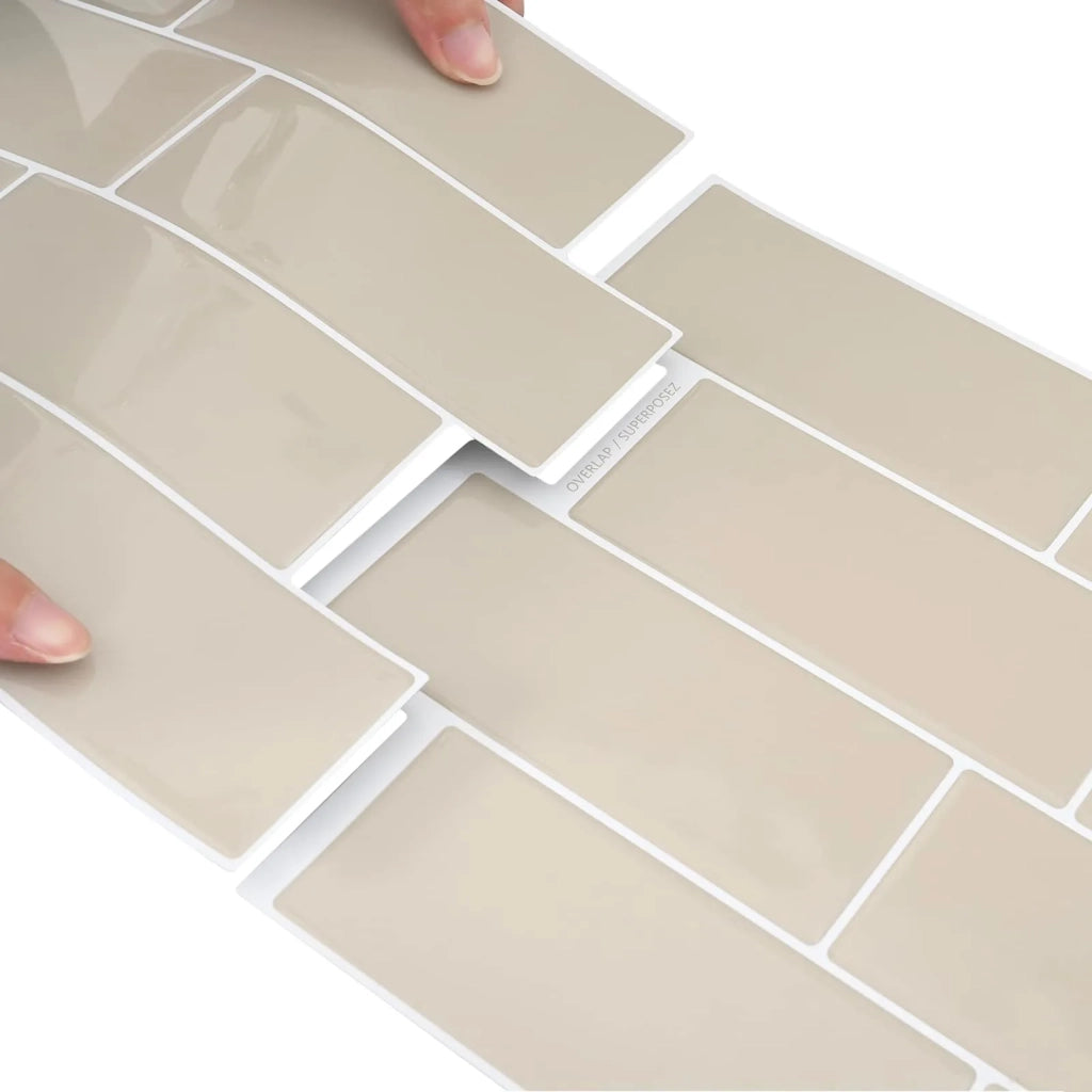 Piastrella subway 20 pcs Beige 29 x 21 cm Poliuretano e PET 42046154