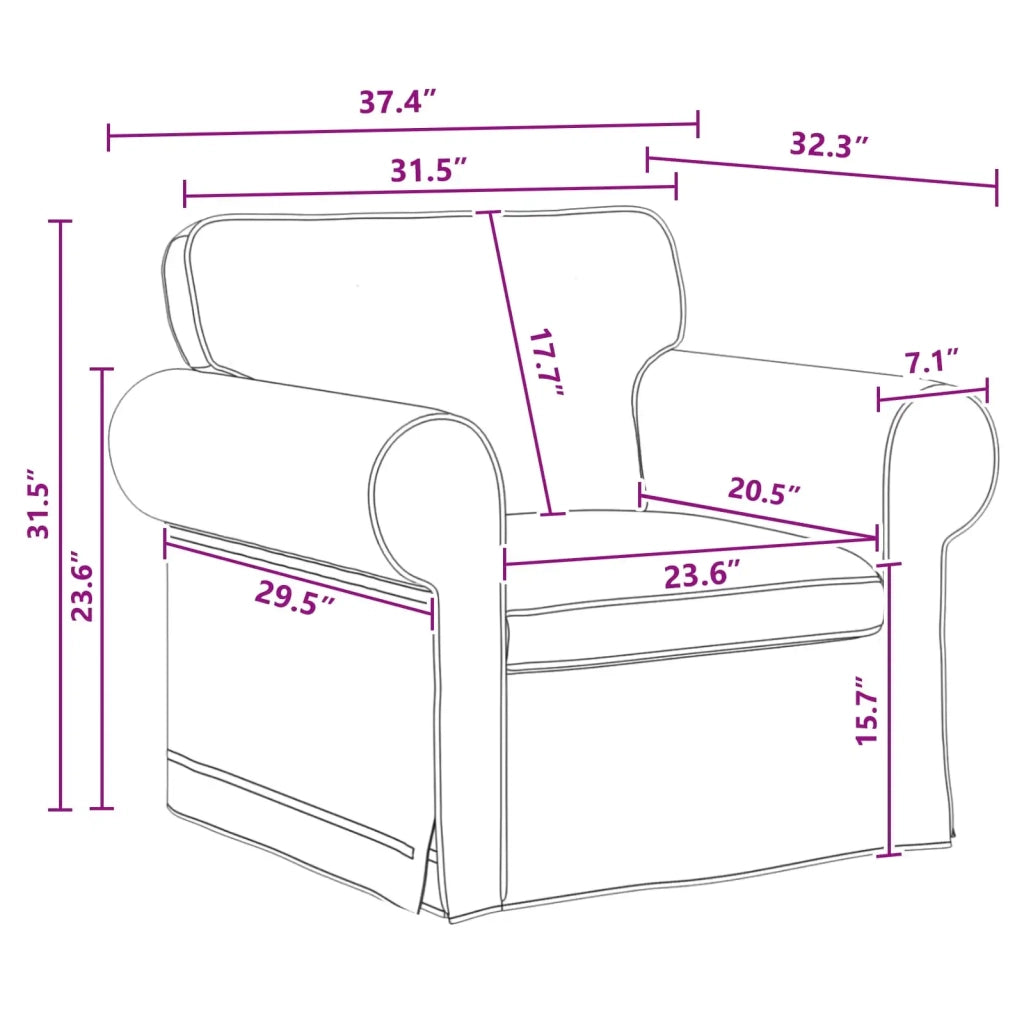 Divano Grigio scuro 95 x 82 x 80 cm Tessuto 42024293