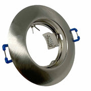 Trade Shop - Portafaretto Ad Incasso Fisso Supporto Tondo Per Faretti Lampada In Alluminio P32 - Argento