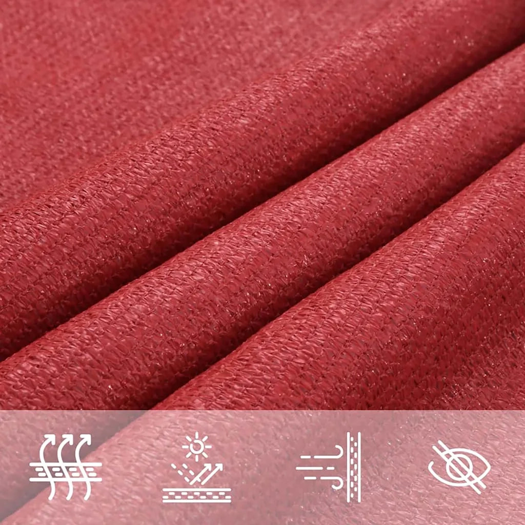 Vela Parasole 160 g/m² Rossa 2,5x5 m in HDPE 311621