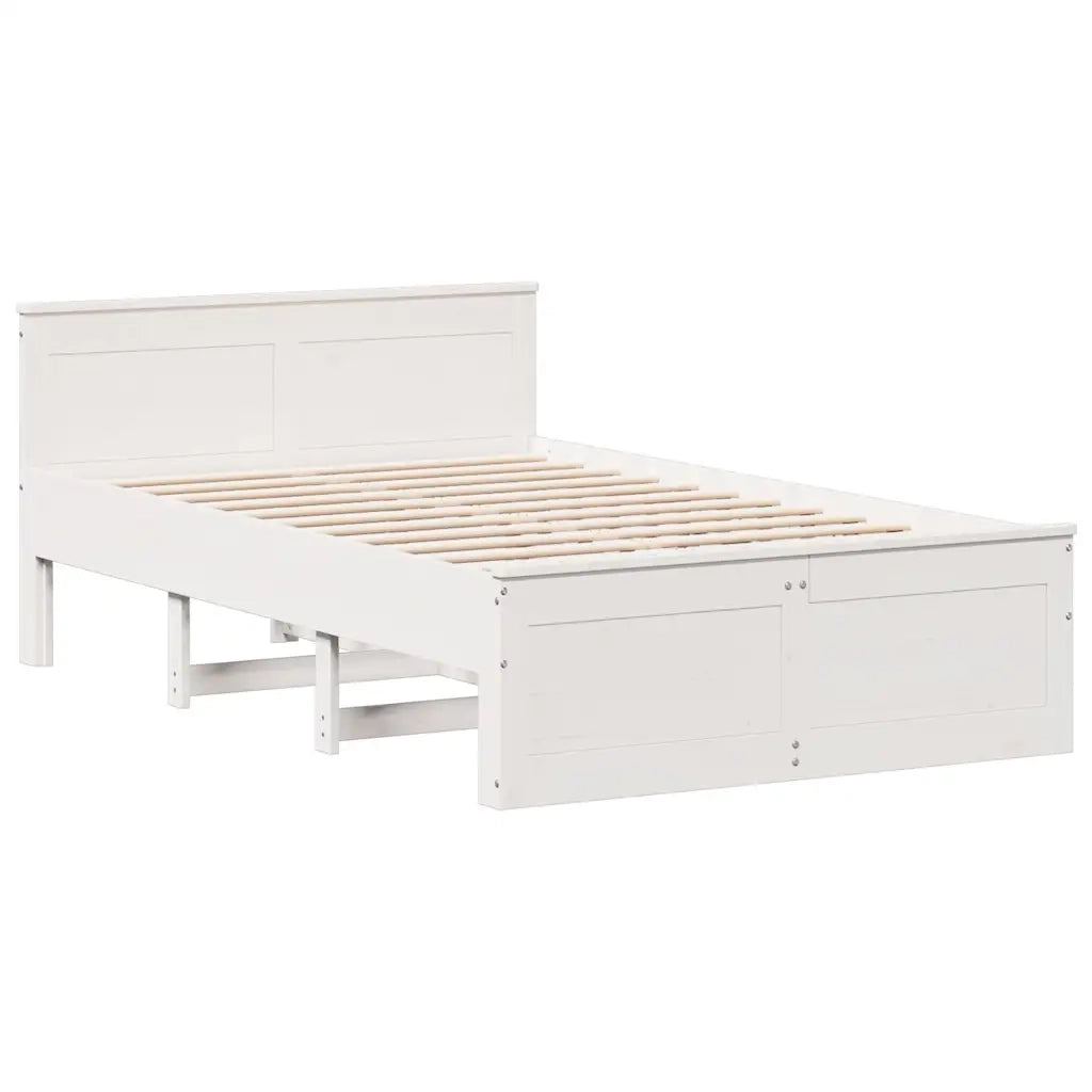 Giroletto senza Materasso con Testata Bianco 120x200 cm Pino
