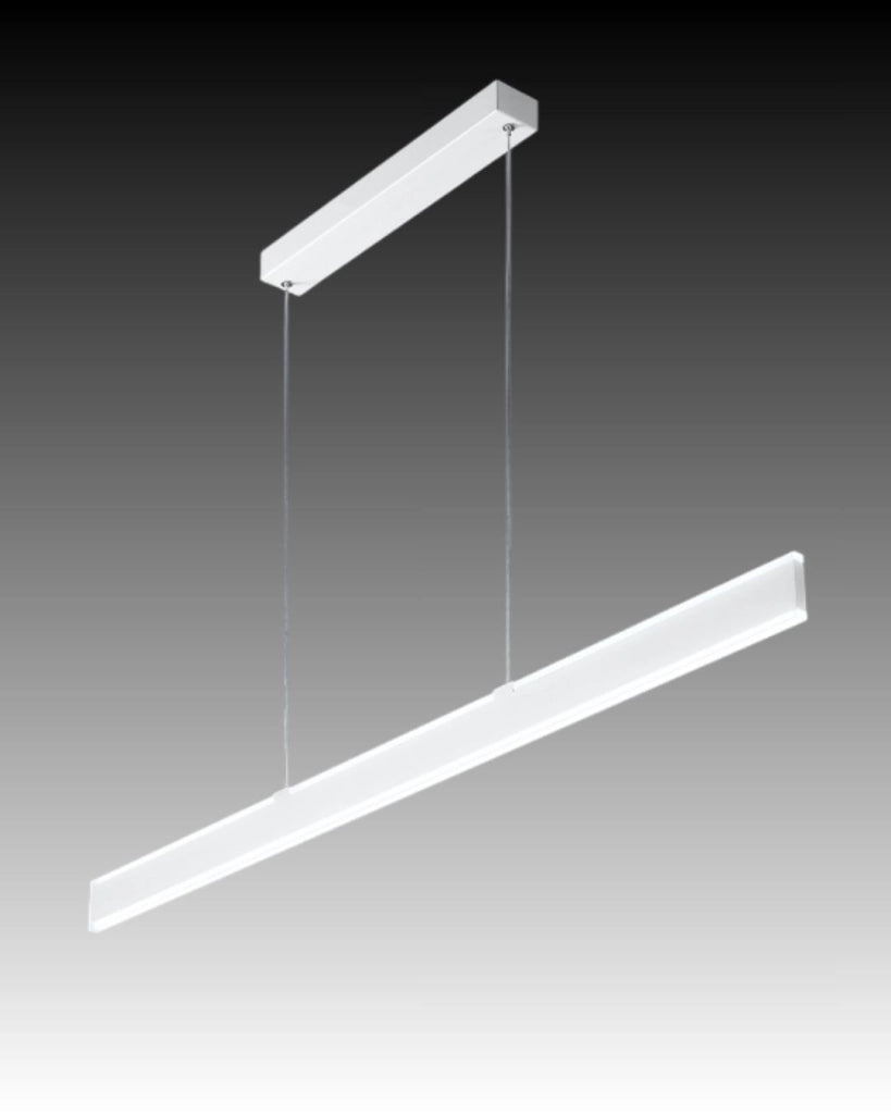 Lampada a Sospensione LED Serie 6998 in Alluminio Colore Bianco 48W 3648lm CCT Selezionabile Dimmerabile Diffusore Satinato 121,6 cm - Perenz