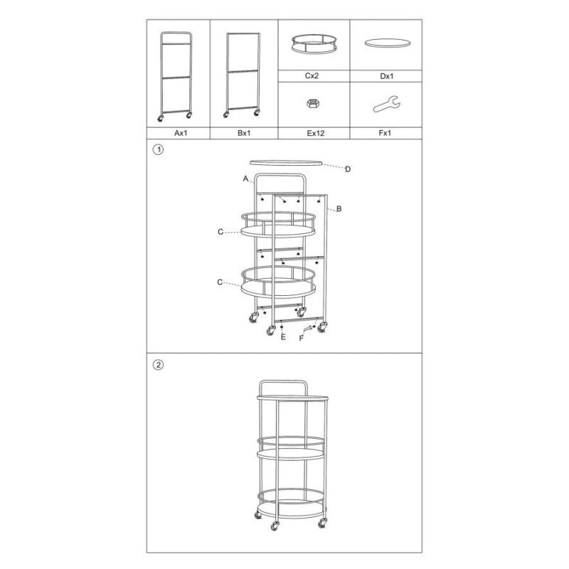 Carrello Arex cm 40x41,5x82