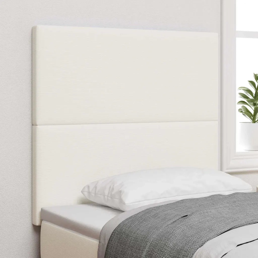 Testiera | Testata LED con strisce LED Crema 100 cm Tessuto in Cords