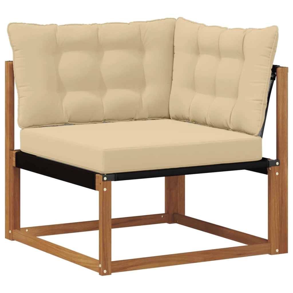 Set di divani da esterno con cuscino 5 pcs Naturale e Beige 3369468
