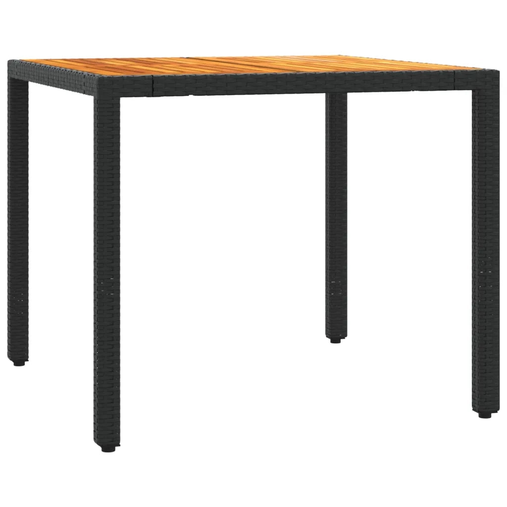 Set da Pranzo da Giardino 5 pz Nero con Cuscini in Polyrattan 3211867
