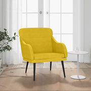Poltrona Gialla 63x76x80 cm Velluto 351441