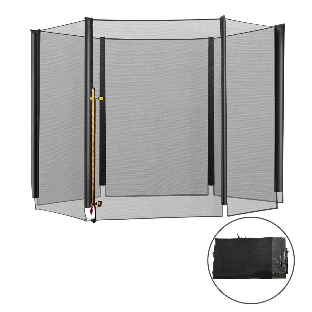 Rete di Sicurezza di Ricambio per Trampolino ¨C Xylo ¨C ?305 cm, 6 Pali, Porta con Zip, Nero