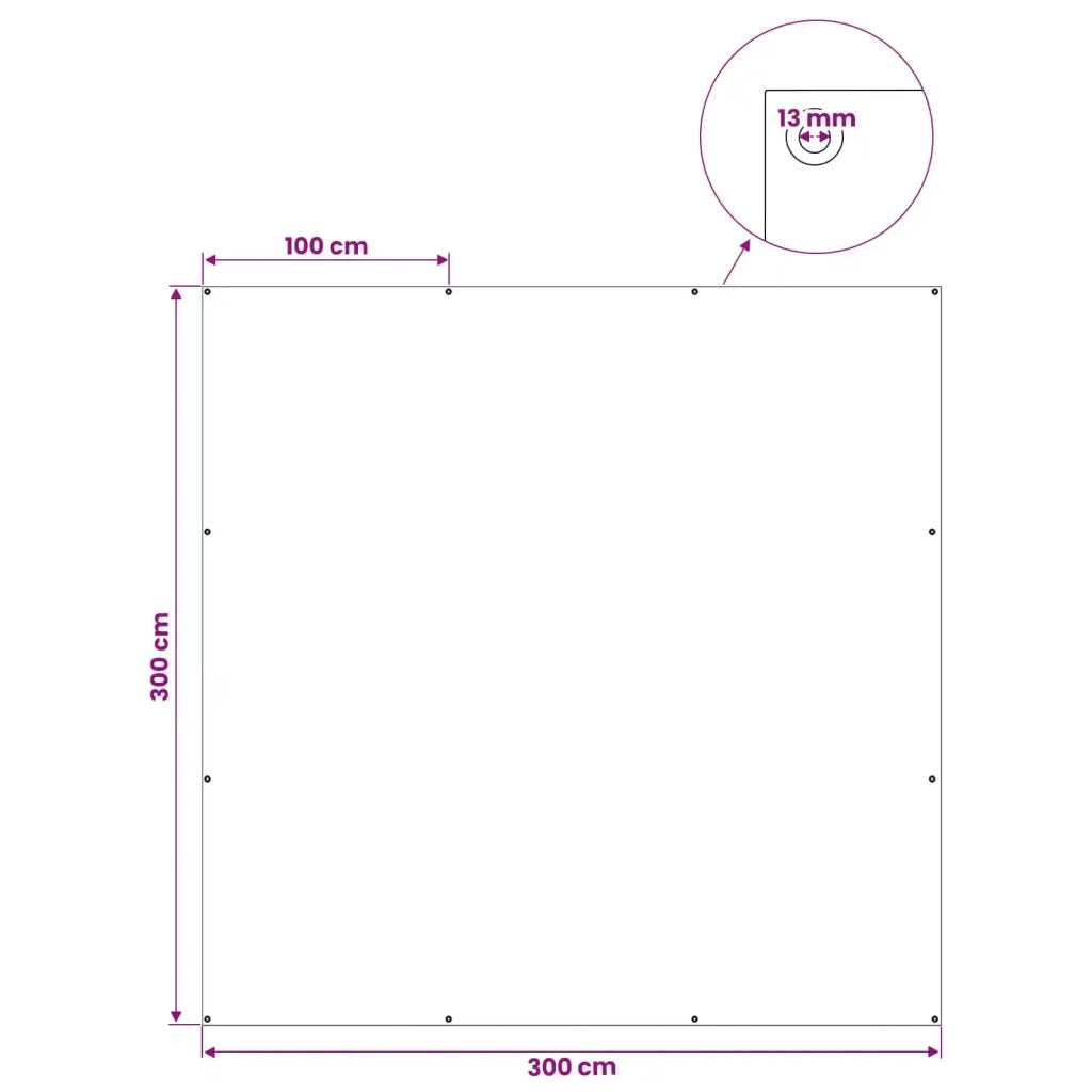 Telo con Occhielli Bianco 3 x 3 m 260 gsm PE 42039416