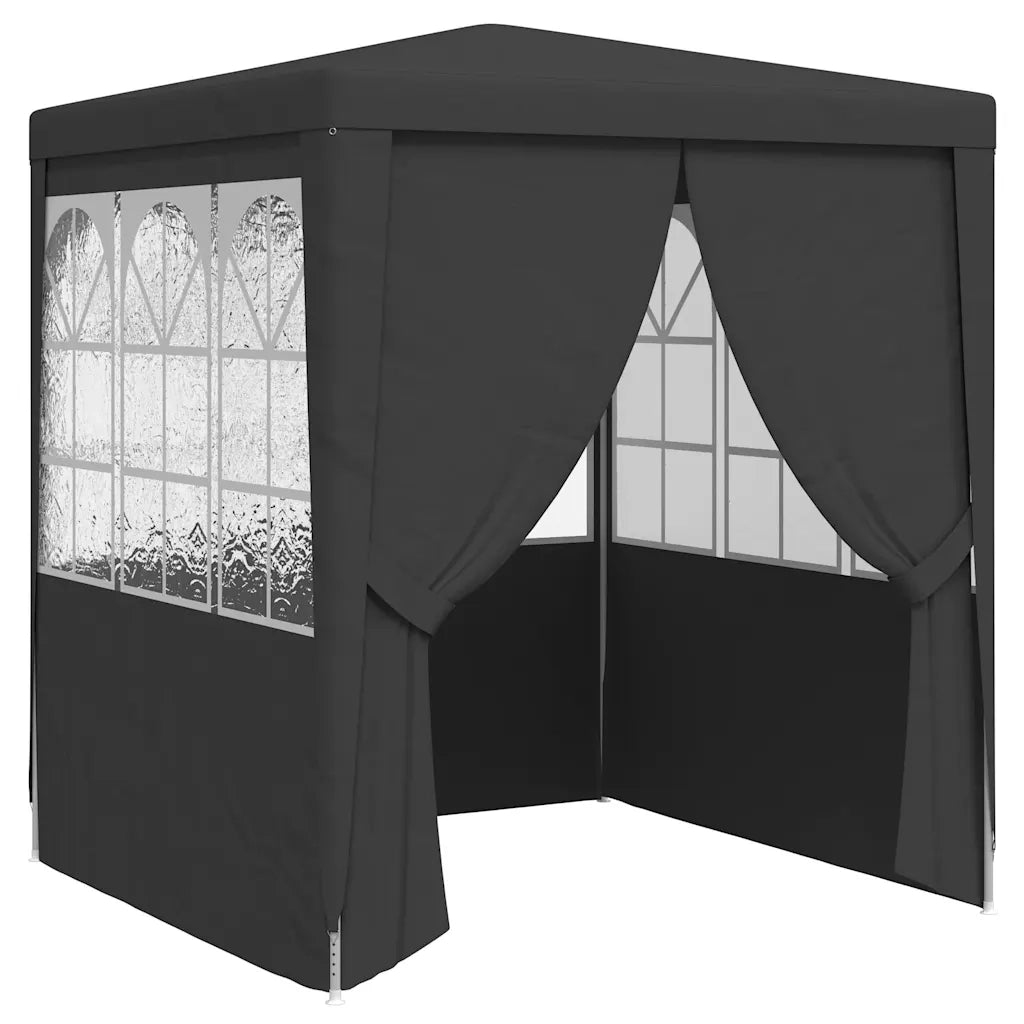 Gazebo Professionale con Pareti 2x2 m Antracite 90 g/mÂ²