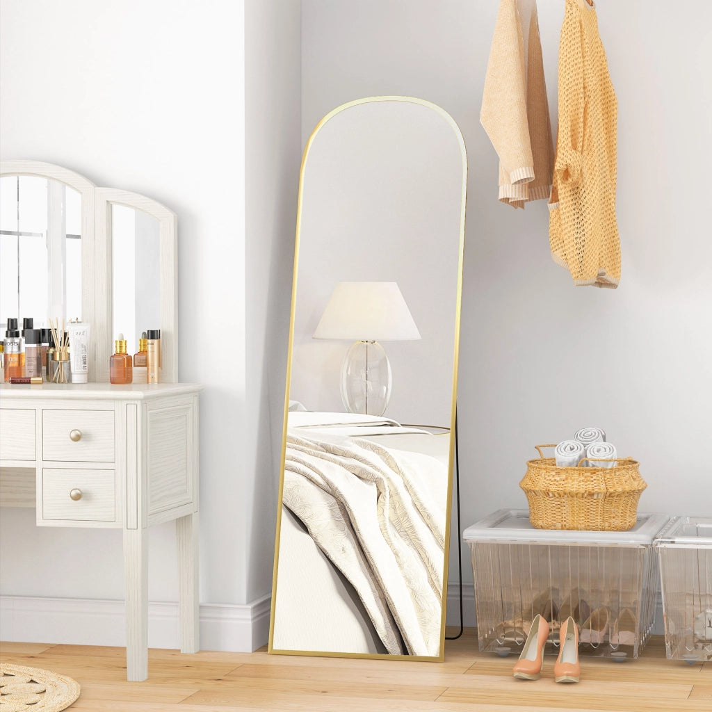 Specchio Moderno ¨C Minimal ¨C Oro Lega Alluminio 50x170cm