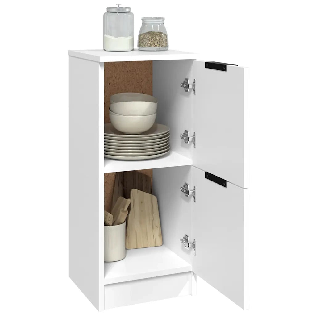 Credenza-Buffet-Armadio da cucina Bianca 30x30x70 cm in Legno Multistrato 685325